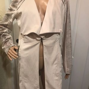 Venus Brand Faux Suede Cream Coat Size 8